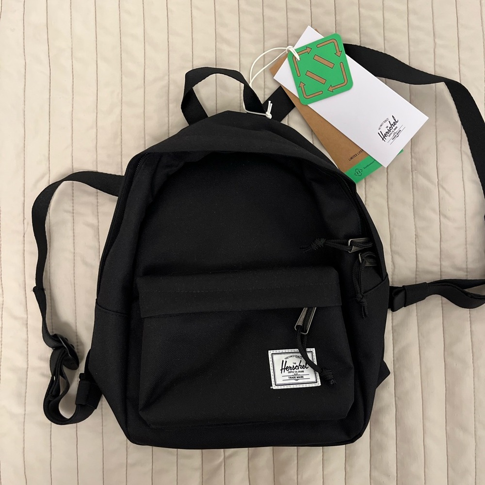 Herschel Supply Company Black Mini Backpack with Front Pocket